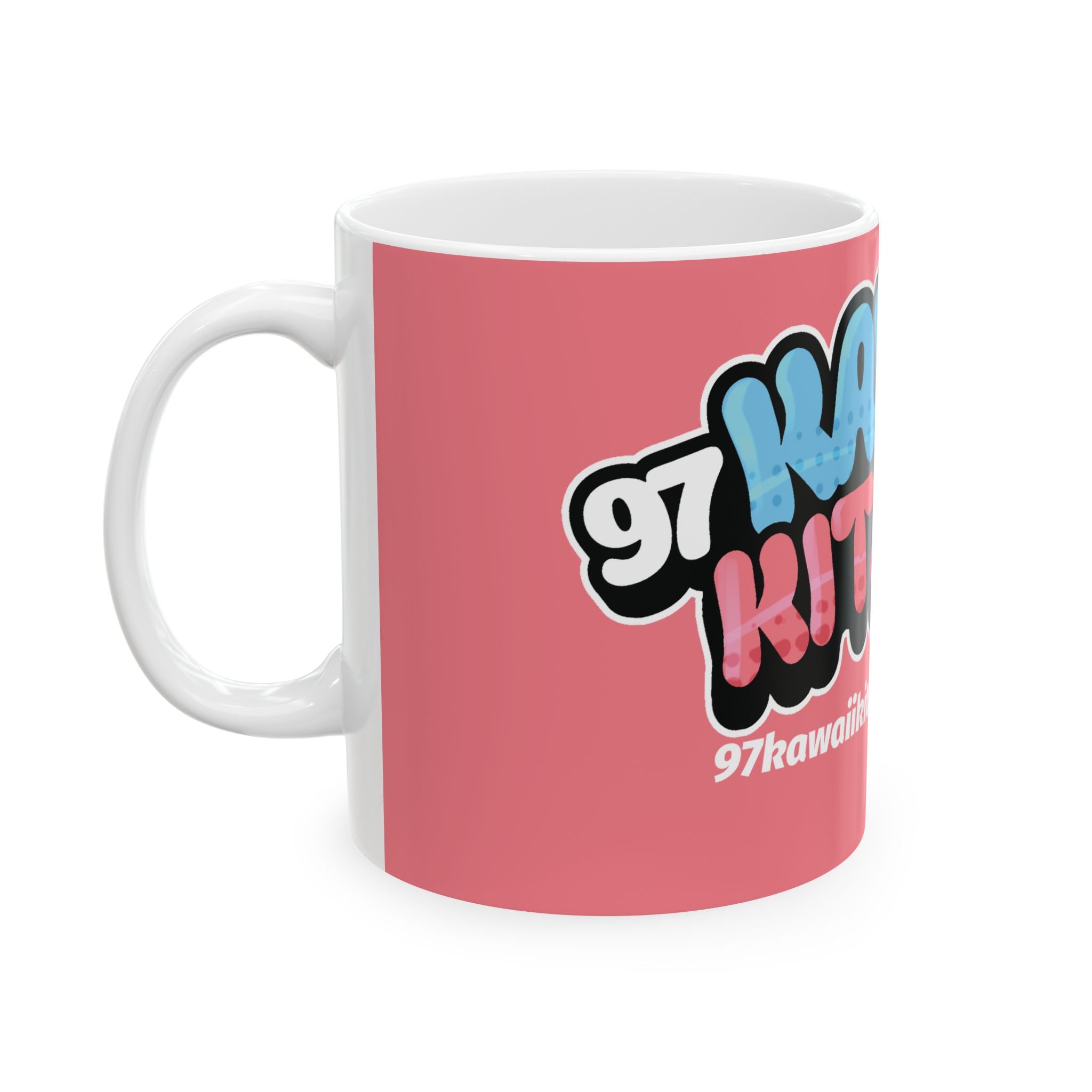 97KawaiiKitsune Pink Logo Ceramic Mug (11oz, 15oz)