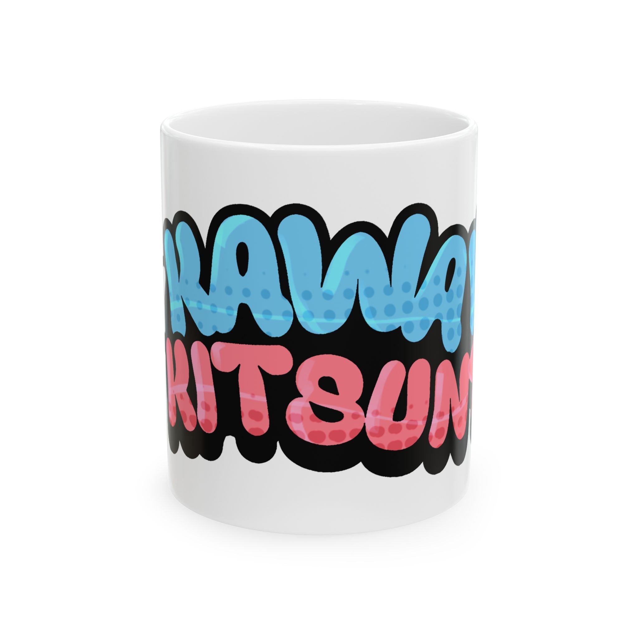 97KawaiiKitsune White Logo Ceramic Mug (11oz, 15oz)