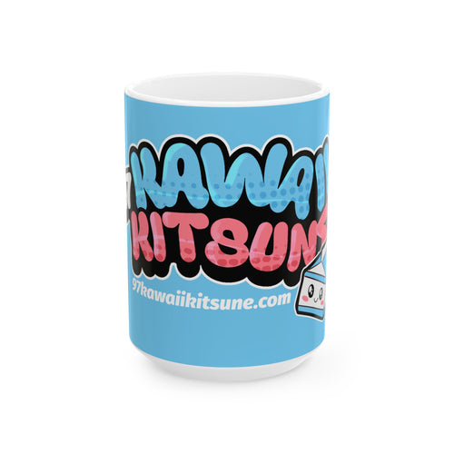 97KawaiiKitsune Blue Logo Ceramic Mug (11oz, 15oz)