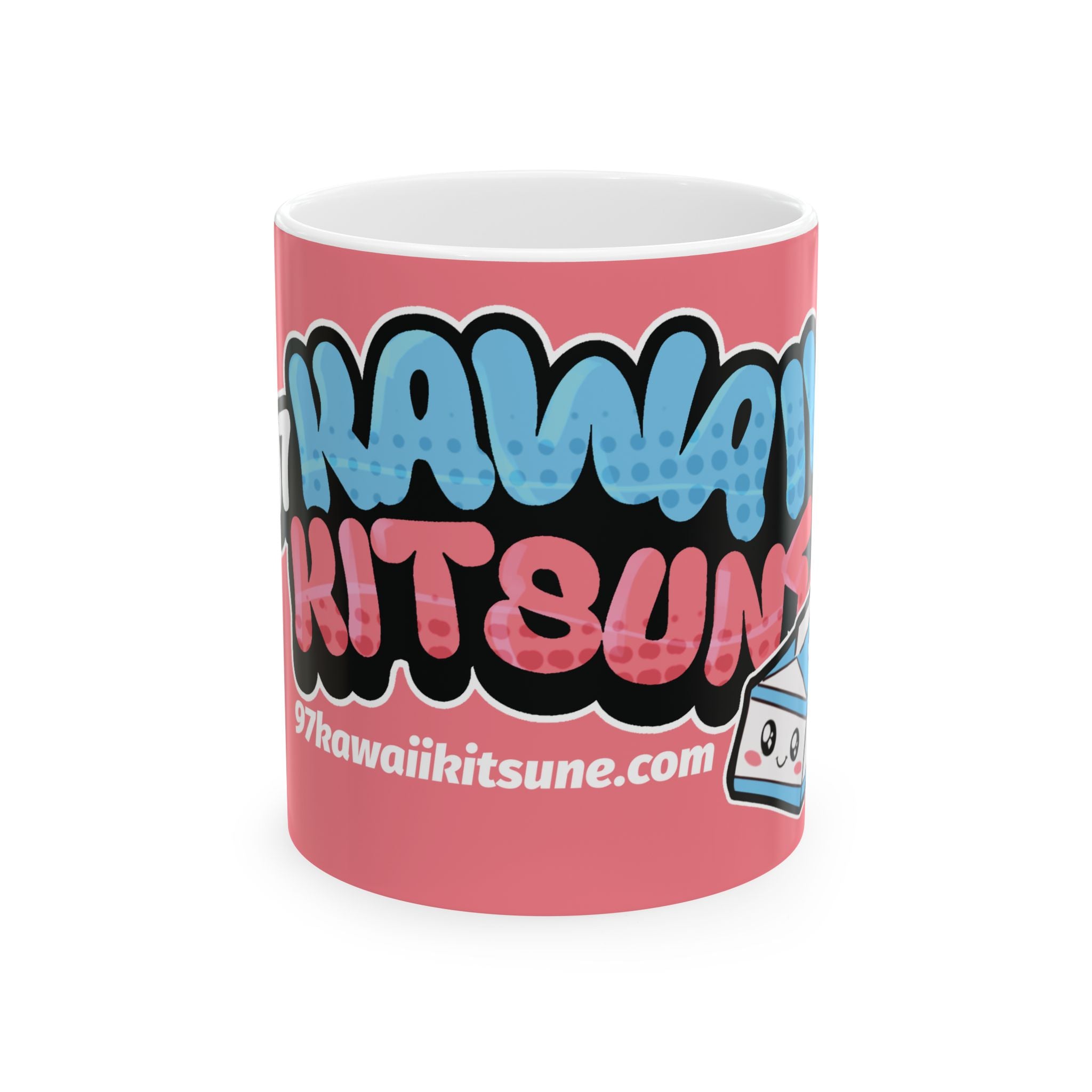 97KawaiiKitsune Pink Logo Ceramic Mug (11oz, 15oz)