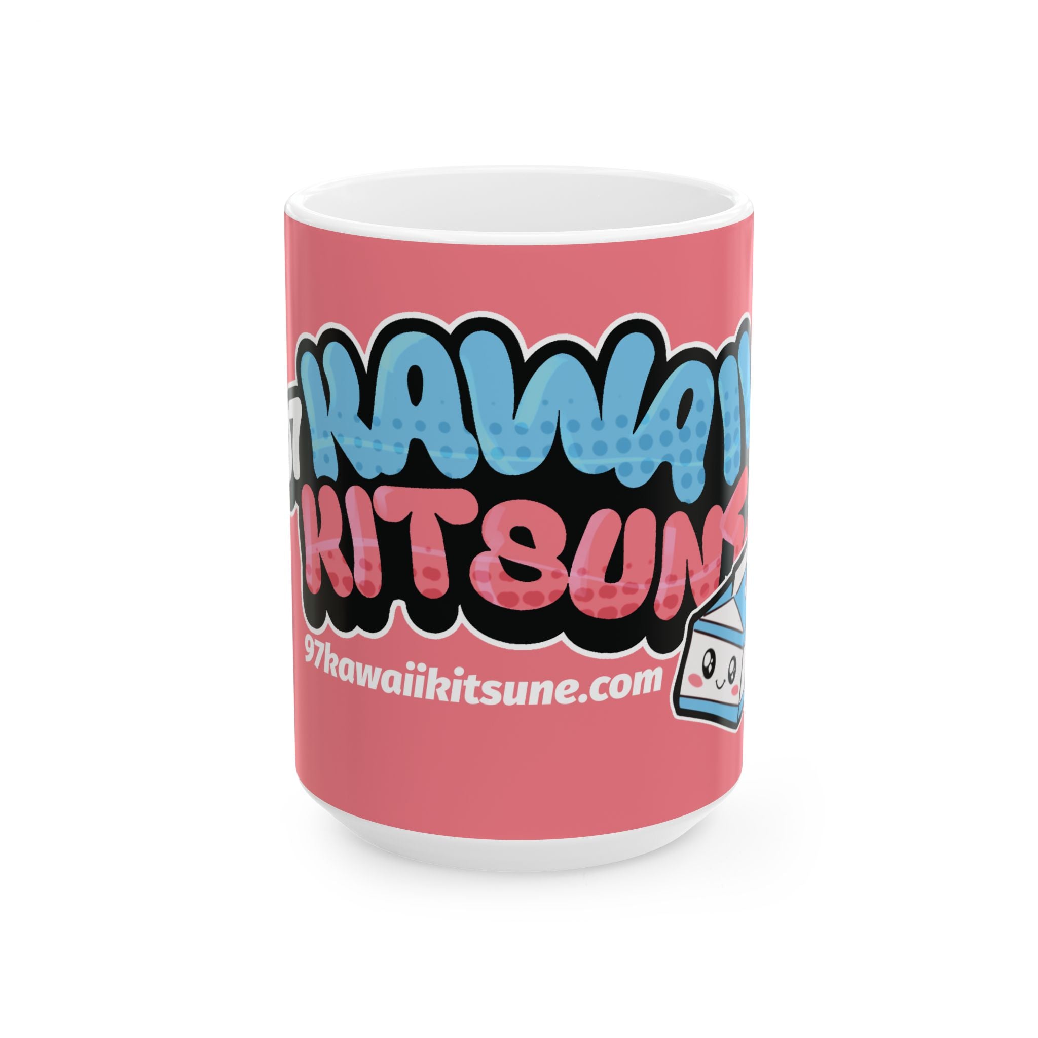 97KawaiiKitsune Pink Logo Ceramic Mug (11oz, 15oz)