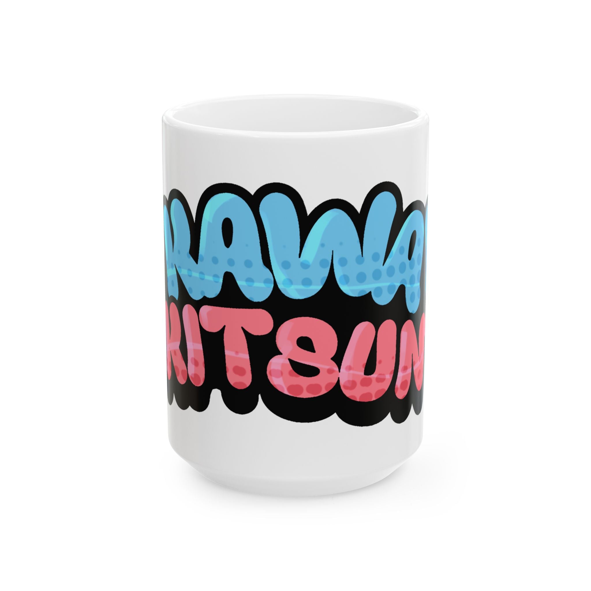 97KawaiiKitsune White Logo Ceramic Mug (11oz, 15oz)